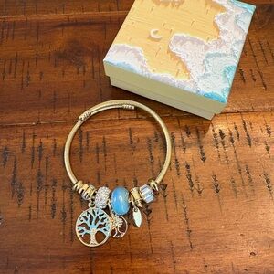 Gold Tree of Life Charm Bracelet